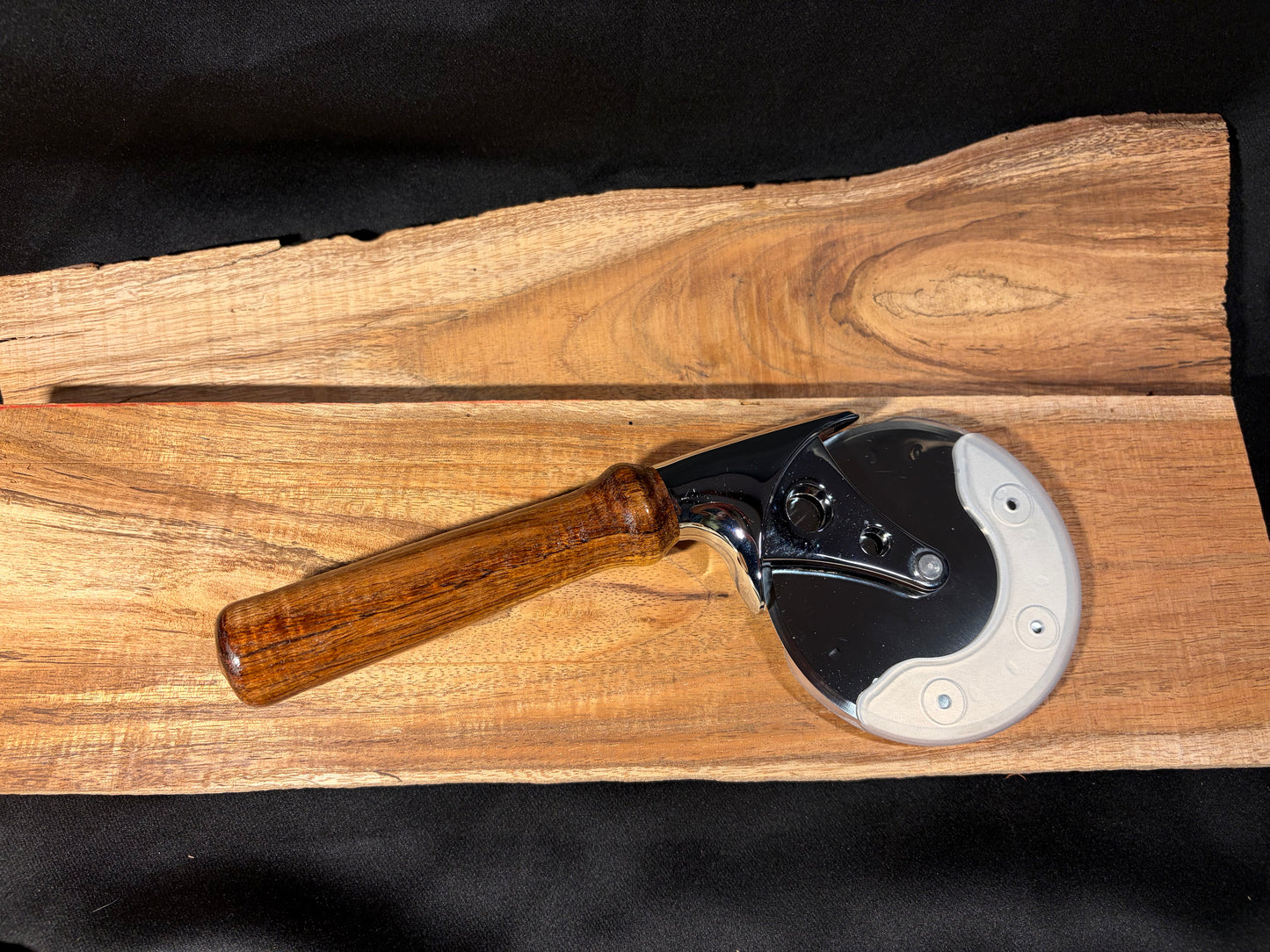 Hand-Turned Hawaiian Koa Pizza Cutter